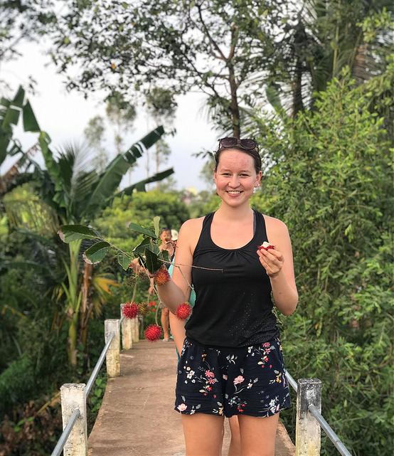 Mekong Delta Tour enjoying fresh fruit