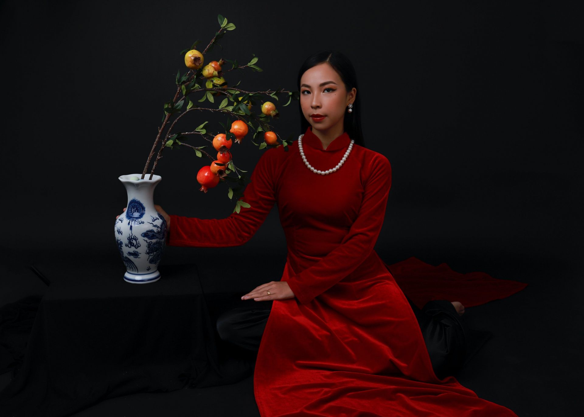 2024 ao dai classic style aodai dress full sleeve women flower printing  vietnam aodai dress elegant