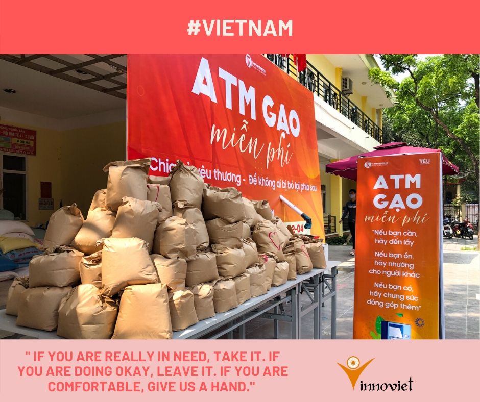 Rice ATM for the poor. Too good to be true but it's true in Vietnam