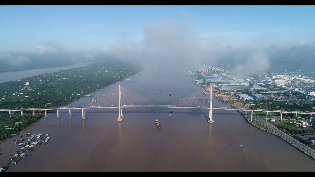 Top View Long Exposure Drone Photo of Phu Dong Six Way Int…