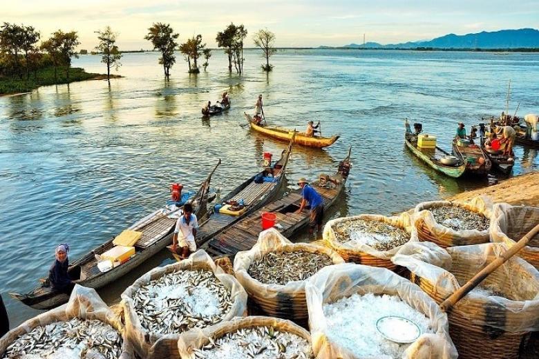 Vietnam floating market